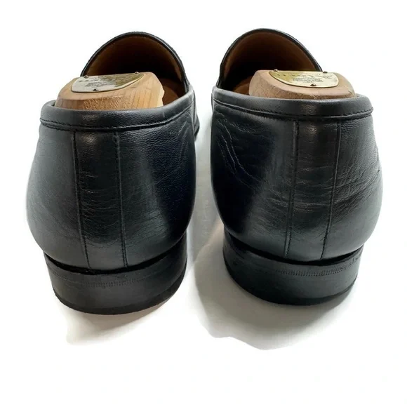 MEZLAN BLACK LEATHER SUEDE LOAFERS - Picture 8 of 9